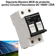 Siguranta MCB de Circuit Fotovoltaic DC 1000V - 2P / 25A