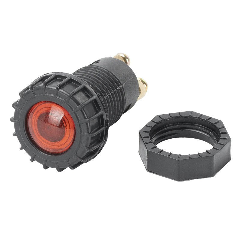 Suport Indicator Tensiune pentru Bec E10 cu Led 12V-24V / Rosu