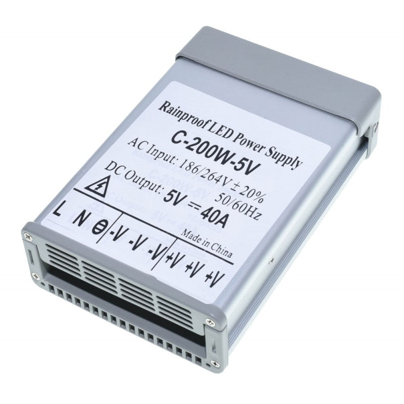 Sursa Alimentare, Exterior, 5V, 200W, 40A, IP52