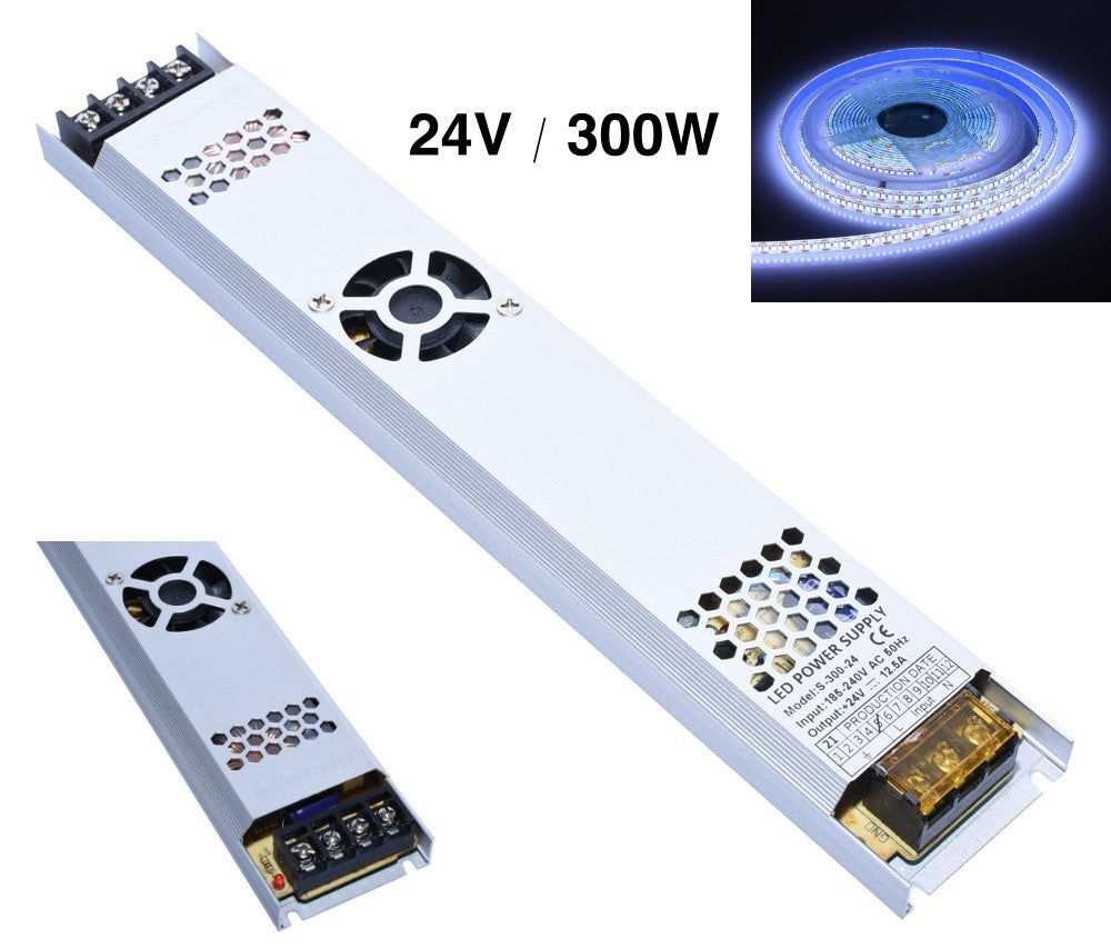 Sursa de Alimentare, Slim, Interior, 24V, 12,5A, 300W