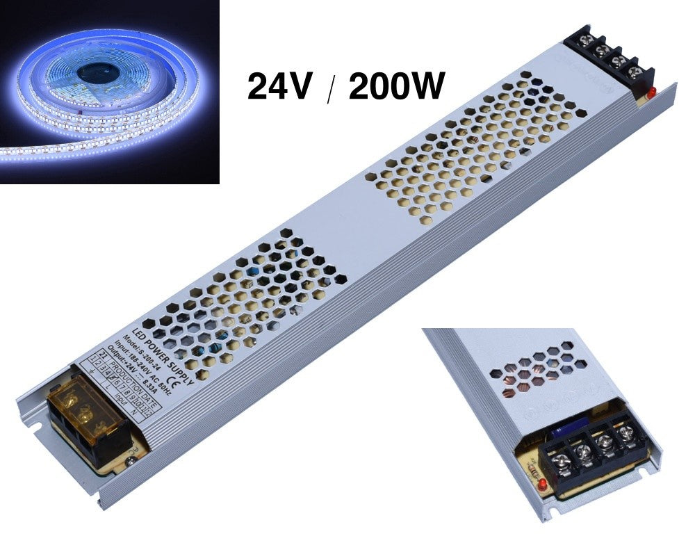 Sursa de Alimentare, Slim, Interior, 24V, 8,33A, 200W