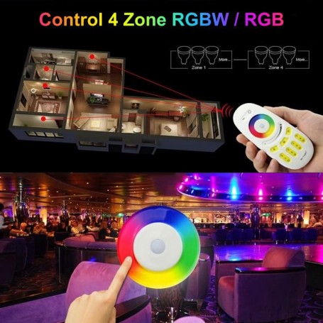 Telecomanda Controller 4 Zone Led RGBW / RGB - 2,4Ghz