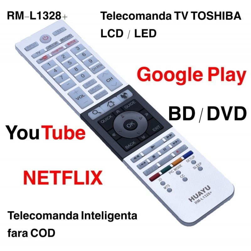 Telecomanda pentru TV Toshiba, Universala, LED/LCD