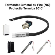 Termostat Temperatura 95˚C cu Fire, Bimetal KSD9700 NC, 250/16A - DALBI