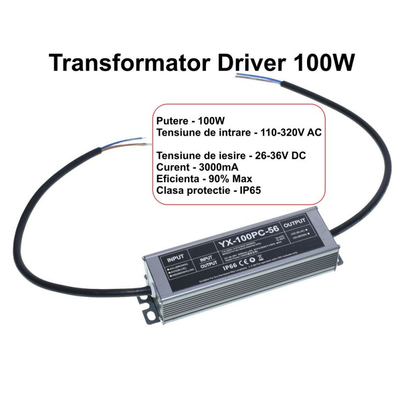 Driver LED pentru alimentare leduri, 26-36V, Putere 100W